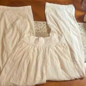 NEVER WORN lululemon white wide leg water resistant pants